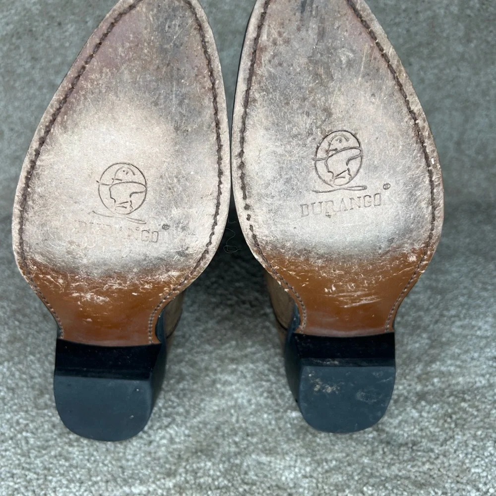 Durango 11” western shaft stitch brown women’s 9M - Picture 6 of 9